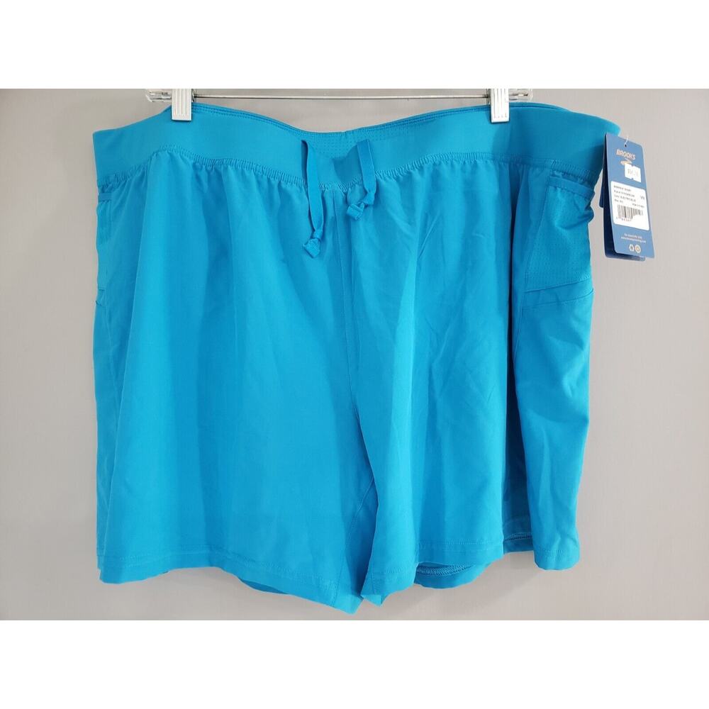 NEW Brooks Sherpa 5" Electric Blue Running Shorts Size XXL NWT Men's athletic